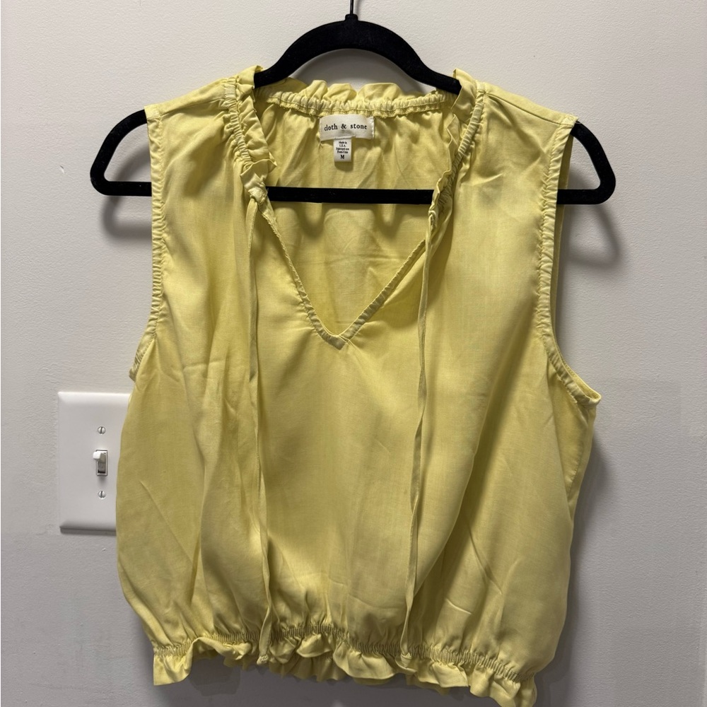 Cloth & Stone Ruffled-Edge Tank Size M - Picture 6 of 8